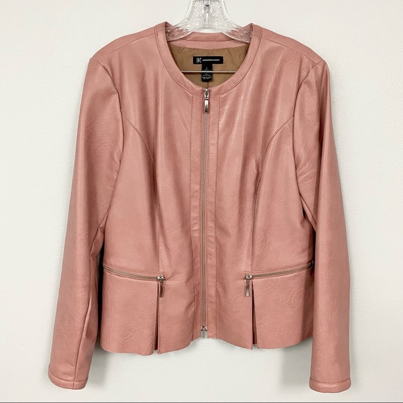 INC ☺️ International Concepts - Vegan Leather Blazer with Peplum - Size L - Picture 2 of 7